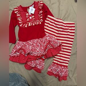 Girls 2 Piece Boutique Holiday Outfit NWT
